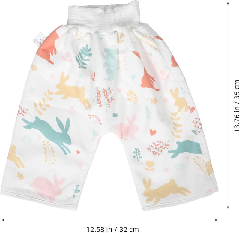 سراويل التدريب على استخدام النونية للأولاد والبنات بتصميم كرتوني للأرنب متعدد الألوان - Image 2